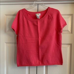 Talbots Pink Short Sleeved Sweater